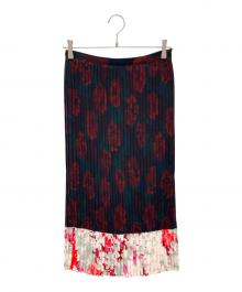 DRIES VAN NOTEN（ドリスヴァンノッテン）の古着「レイヤードスカート」｜レッド