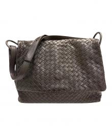 BOTTEGA VENETA（ボッテガベネタ）の古着「イントレチャートショルダーバッグ」｜ブラウン