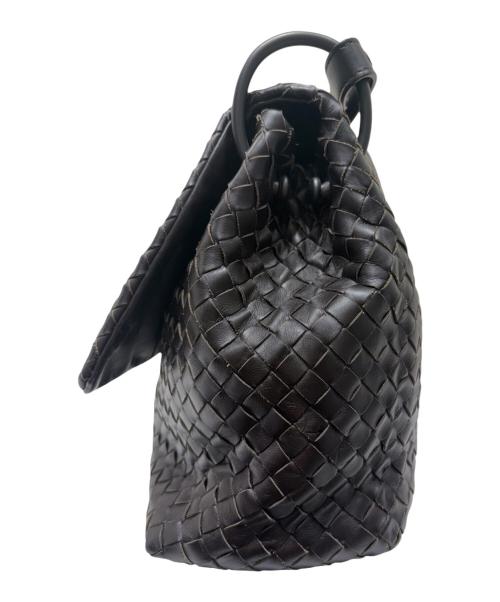 BOTTEGA VENETA（ボッテガベネタ）BOTTEGA VENETA (ボッテガベネタ) イントレチャートショルダーバッグ ブラウンの古着・服飾アイテム