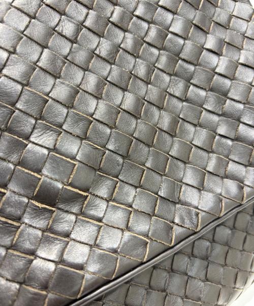 BOTTEGA VENETA（ボッテガベネタ）BOTTEGA VENETA (ボッテガベネタ) イントレチャートショルダーバッグ ブラウンの古着・服飾アイテム