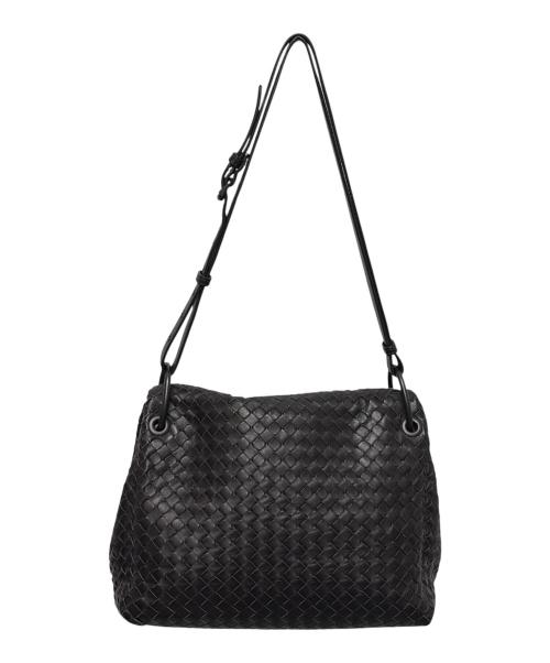 BOTTEGA VENETA（ボッテガベネタ）BOTTEGA VENETA (ボッテガベネタ) イントレチャートショルダーバッグ ブラウンの古着・服飾アイテム