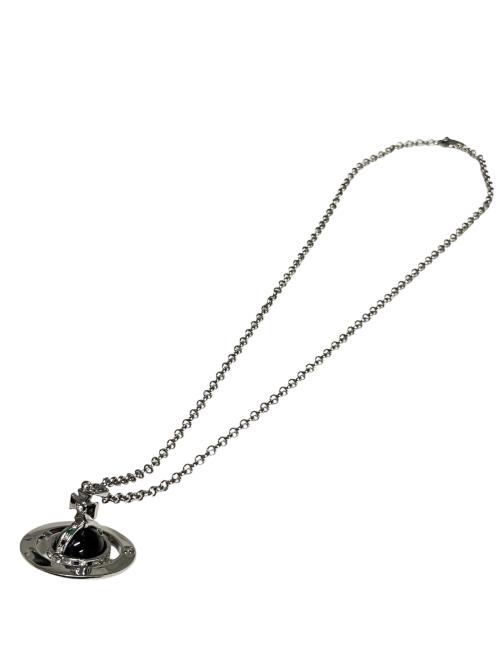 Vivienne Westwood（ヴィヴィアンウエストウッド）Vivienne Westwood (ヴィヴィアンウエストウッド) スモールオーブネックレス シルバー×ブラック サイズ:-の古着・服飾アイテム