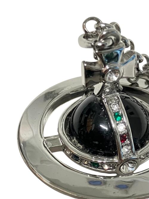 Vivienne Westwood（ヴィヴィアンウエストウッド）Vivienne Westwood (ヴィヴィアンウエストウッド) スモールオーブネックレス シルバー×ブラック サイズ:-の古着・服飾アイテム