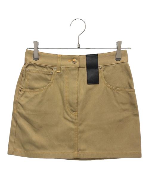 LOUIS VUITTON（ルイ ヴィトン）LOUIS VUITTON (ルイ ヴィトン) パッチデザインスカート ベージュ サイズ:34の古着・服飾アイテム