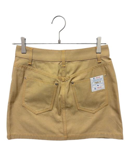 LOUIS VUITTON（ルイ ヴィトン）LOUIS VUITTON (ルイ ヴィトン) パッチデザインスカート ベージュ サイズ:34の古着・服飾アイテム