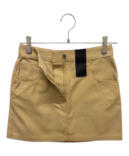 LOUIS VUITTON（ルイ ヴィトン）LOUIS VUITTON (ルイ ヴィトン) パッチデザインスカート ベージュ サイズ:34の古着・服飾アイテム