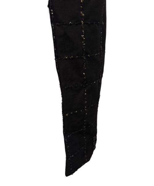 COMME des GARCONS HOMME PLUS（コムデギャルソンオムプリュス）COMME des GARCONS HOMME PLUS (コムデギャルソンオムプリュス) ラメチェック ペプラムブレザー ブラック サイズ:Sの古着・服飾アイテム