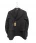 COMME des GARCONS HOMME PLUS（コムデギャルソンオムプリュス）の古着「ラメチェック ペプラムブレザー」｜ブラック