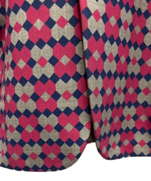 COMME des GARCONS HOMME PLUS（コムデギャルソンオムプリュス）COMME des GARCONS HOMME PLUS (コムデギャルソンオムプリュス) ウールエステル総柄ジャケット ピンク サイズ:Mの古着・服飾アイテム