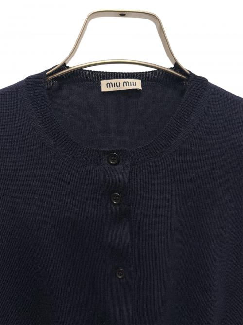 MIU MIU（ミュウミュウ）MIU MIU (ミュウミュウ) カーディガン ネイビー サイズ:36の古着・服飾アイテム