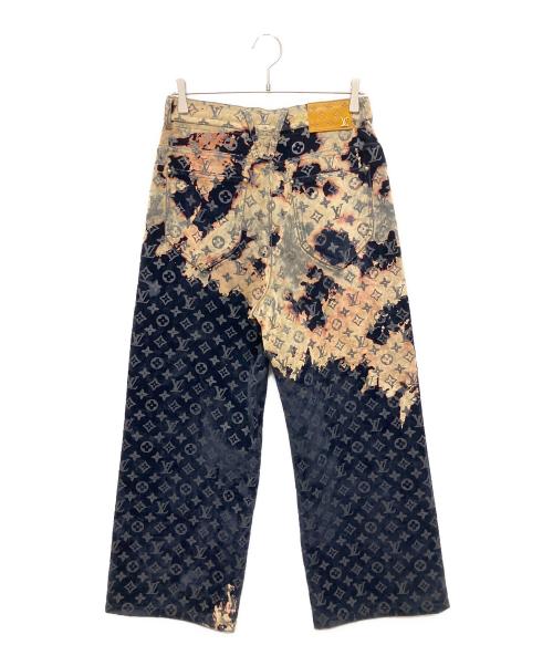 LOUIS VUITTON（ルイ ヴィトン）LOUIS VUITTON (ルイ ヴィトン) 24SS モノグラムブリーチ ジップフライ ベロアパンツ ネイビー サイズ:29の古着・服飾アイテム