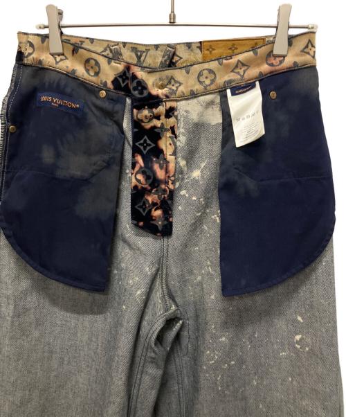 LOUIS VUITTON（ルイ ヴィトン）LOUIS VUITTON (ルイ ヴィトン) 24SS モノグラムブリーチ ジップフライ ベロアパンツ ネイビー サイズ:29の古着・服飾アイテム