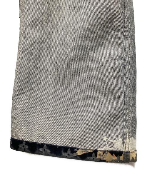 LOUIS VUITTON（ルイ ヴィトン）LOUIS VUITTON (ルイ ヴィトン) 24SS モノグラムブリーチ ジップフライ ベロアパンツ ネイビー サイズ:29の古着・服飾アイテム