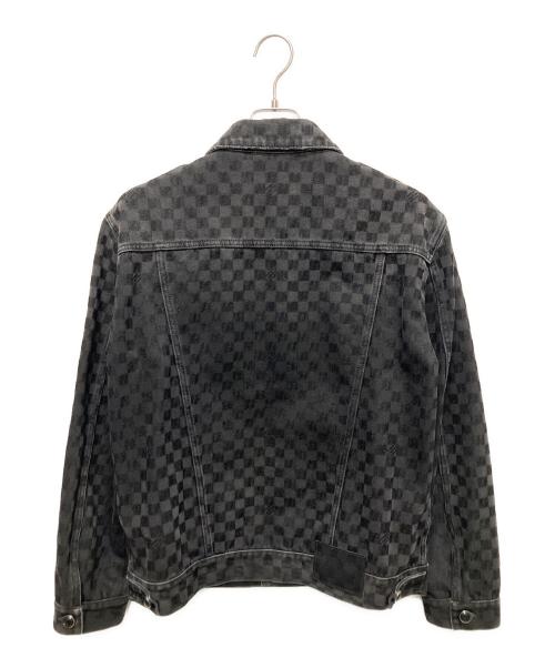 LOUIS VUITTON（ルイ ヴィトン）LOUIS VUITTON (ルイ ヴィトン) 25SS フロックドダミエ デニムトラッカージャケット ブラック サイズ:48の古着・服飾アイテム