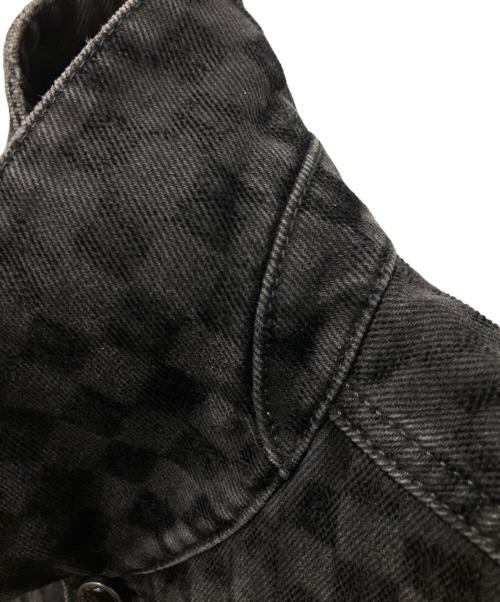 LOUIS VUITTON（ルイ ヴィトン）LOUIS VUITTON (ルイ ヴィトン) 25SS フロックドダミエ デニムトラッカージャケット ブラック サイズ:48の古着・服飾アイテム