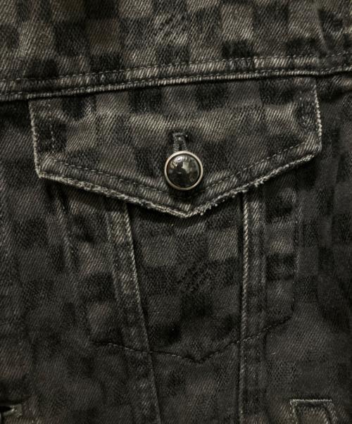 LOUIS VUITTON（ルイ ヴィトン）LOUIS VUITTON (ルイ ヴィトン) 25SS フロックドダミエ デニムトラッカージャケット ブラック サイズ:48の古着・服飾アイテム