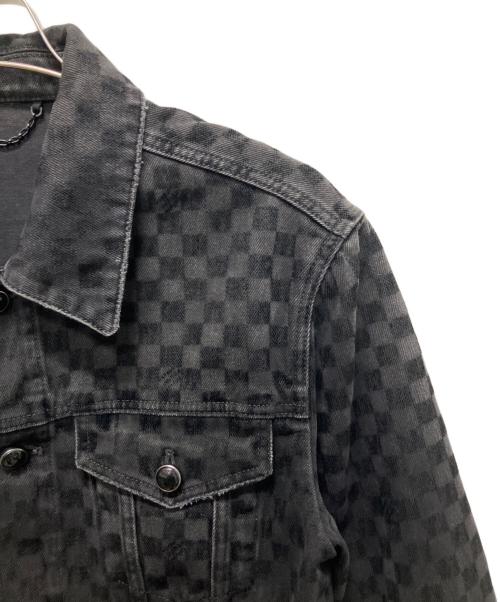 LOUIS VUITTON（ルイ ヴィトン）LOUIS VUITTON (ルイ ヴィトン) 25SS フロックドダミエ デニムトラッカージャケット ブラック サイズ:48の古着・服飾アイテム
