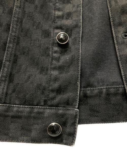 LOUIS VUITTON（ルイ ヴィトン）LOUIS VUITTON (ルイ ヴィトン) 25SS フロックドダミエ デニムトラッカージャケット ブラック サイズ:48の古着・服飾アイテム