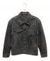 LOUIS VUITTON（ルイ ヴィトン）の古着「25SS フロックドダミエ デニムトラッカージャケット」｜ブラック