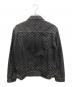 LOUIS VUITTON (ルイ ヴィトン) 25SS フロックドダミエ デニムトラッカージャケット ブラック サイズ:48：220000円