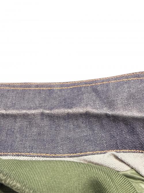 sacai（サカイ）sacai (サカイ) A.P.C. (アーペーセー) ナイロン切替デニムジャケット カーキ×インディゴ サイズ:Sの古着・服飾アイテム