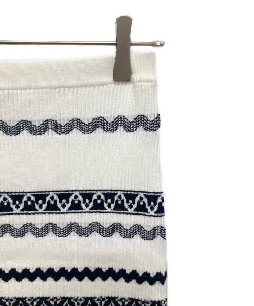 LOUIS VUITTON（ルイ ヴィトン）LOUIS VUITTON (ルイ ヴィトン) リブスカート ホワイト サイズ:XSの古着・服飾アイテム