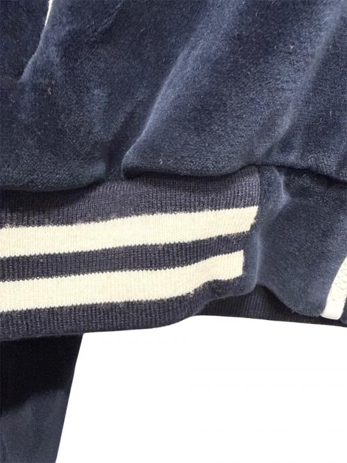 CELINE（セリーヌ）CELINE (セリーヌ) トリオンフ刺繍ベロアトラックジャケット ネイビー サイズ:Sの古着・服飾アイテム