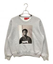SUPREME×THRASHER（シュプリーム×スラッシャー）の古着「クルーネック スウェットシャツ」｜ライトグレー