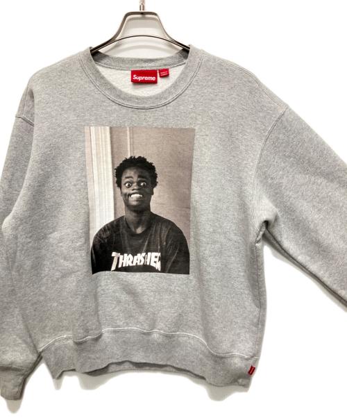SUPREME（シュプリーム）SUPREME (シュプリーム) THRASHER (スラッシャー) クルーネック スウェットシャツ ライトグレー サイズ:Sの古着・服飾アイテム