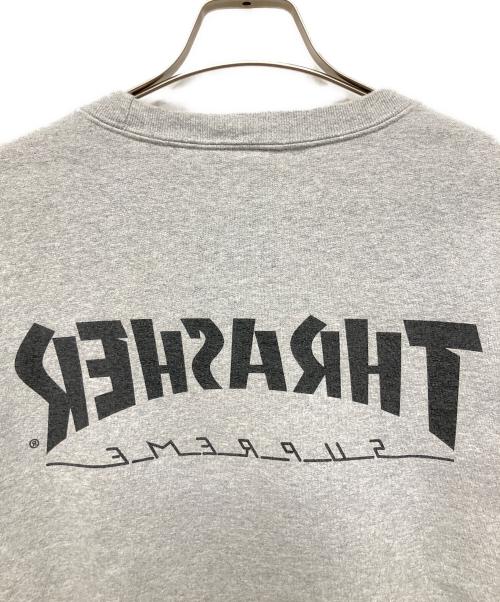 SUPREME（シュプリーム）SUPREME (シュプリーム) THRASHER (スラッシャー) クルーネック スウェットシャツ ライトグレー サイズ:Sの古着・服飾アイテム