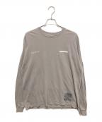 Yohji Yamamoto pour homme×NEIGHBORHOODヨウジヤマモト プールオム×ネイバーフッド）の古着「ロゴプリント ロングスリーブ Tシャツ」｜グレー