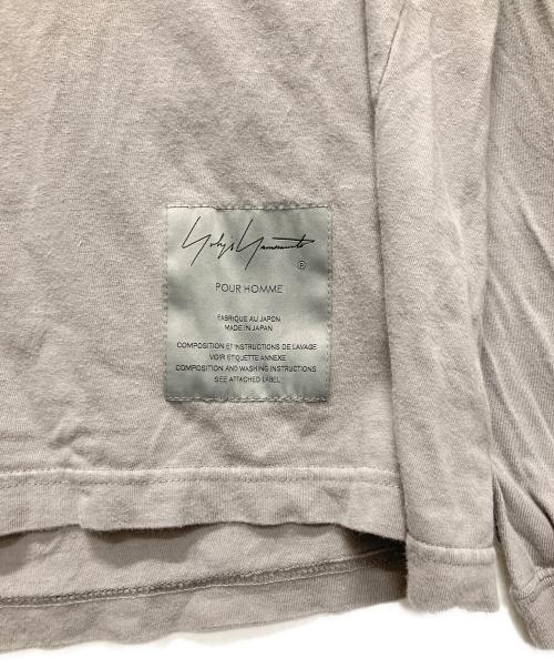 Yohji Yamamoto pour homme（ヨウジヤマモト プールオム）Yohji Yamamoto pour homme (ヨウジヤマモト プールオム) NEIGHBORHOOD (ネイバーフッド) ロゴプリント ロングスリーブ Tシャツ グレー サイズ:Lの古着・服飾アイテム