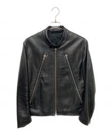 Maison Margiela（メゾンマルジェラ）の古着「八の字ライダースジャケット」｜ブラック
