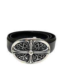 CHROME HEARTS（クロムハーツ）の古着「クラシックオーバルクロス ベルト」｜ブラック