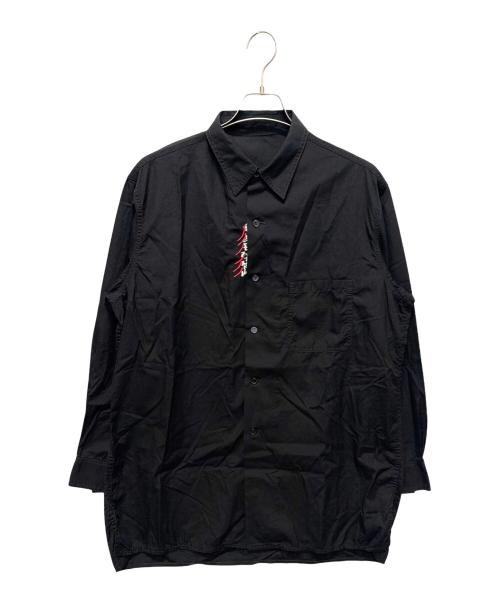 B Yohji Yamamoto（ビーヨウジヤマモト）B Yohji Yamamoto (ビーヨウジヤマモト) 18SS 南無阿弥陀仏刺繍シャツ ブラック サイズ:3の古着・服飾アイテム