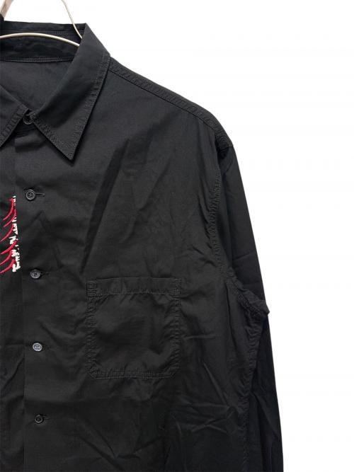 B Yohji Yamamoto（ビーヨウジヤマモト）B Yohji Yamamoto (ビーヨウジヤマモト) 18SS 南無阿弥陀仏刺繍シャツ ブラック サイズ:3の古着・服飾アイテム