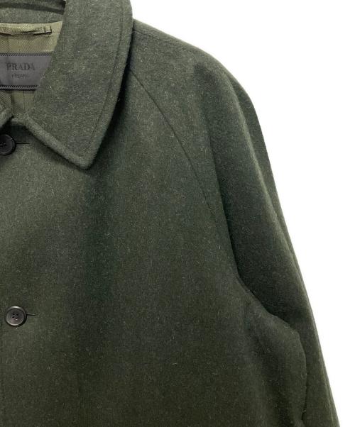 PRADA（プラダ）PRADA (プラダ) ウールラグランコート カーキ サイズ:46の古着・服飾アイテム