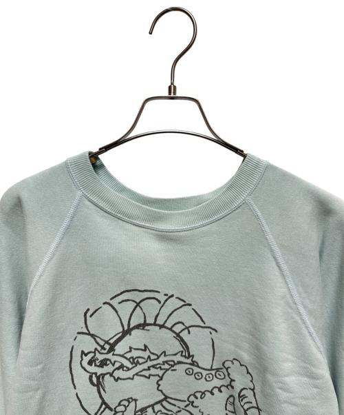 SAINT MICHAEL（セントマイケル）SAINT MICHAEL (セントマイケル) CRW N SWT / JESUS スカイブルー サイズ:XLの古着・服飾アイテム