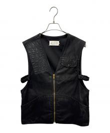 Maison Margiela（メゾンマルジェラ）の古着「ワックスコーティング ハンティングベスト」｜ブラック