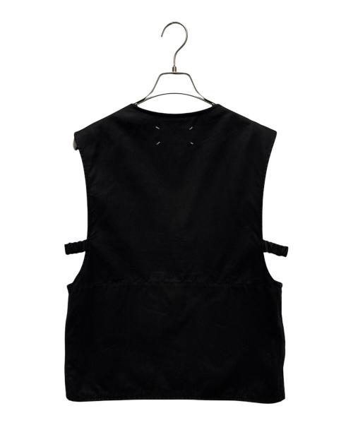 Maison Margiela（メゾンマルジェラ）Maison Margiela (メゾンマルジェラ) ワックスコーティング ハンティングベスト ブラック サイズ:46の古着・服飾アイテム