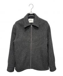 JIL SANDER（ジルサンダー）の古着「ヘリンボーンウール ジップジャケット」｜グレー