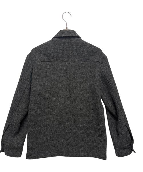 JIL SANDER（ジルサンダー）JIL SANDER (ジルサンダー) ヘリンボーンウール ジップジャケット グレー サイズ:44の古着・服飾アイテム