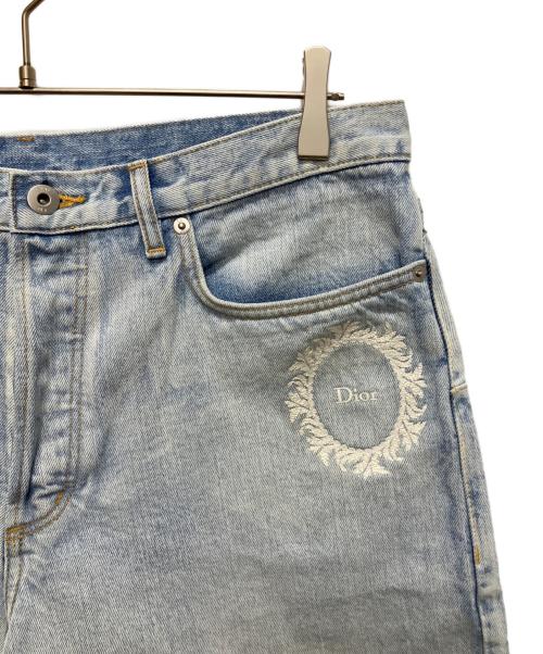 Dior（ディオール）Dior (ディオール) Medaillon（メダリオン）/ デニム フロントロゴ ショーツ スカイブルー サイズ:32の古着・服飾アイテム