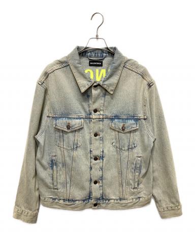 24時間以内発送　バレンシアガ　アシンメトリーデニムジャケット　36 ブルー 中古・古着通販】BALENCIAGA (バレンシアガ) バックロゴ デニム