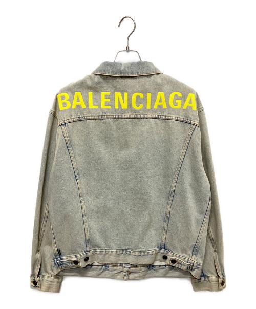 BALENCIAGA（バレンシアガ）BALENCIAGA (バレンシアガ) バックロゴ デニムジャケット スカイブルー サイズ:46の古着・服飾アイテム