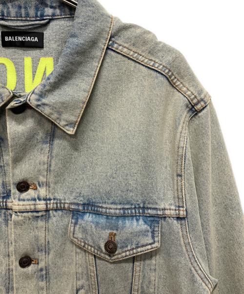 BALENCIAGA（バレンシアガ）BALENCIAGA (バレンシアガ) バックロゴ デニムジャケット スカイブルー サイズ:46の古着・服飾アイテム