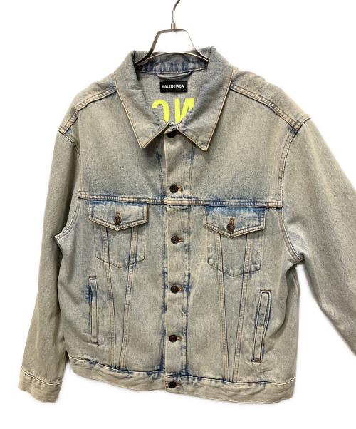BALENCIAGA（バレンシアガ）BALENCIAGA (バレンシアガ) バックロゴ デニムジャケット スカイブルー サイズ:46の古着・服飾アイテム