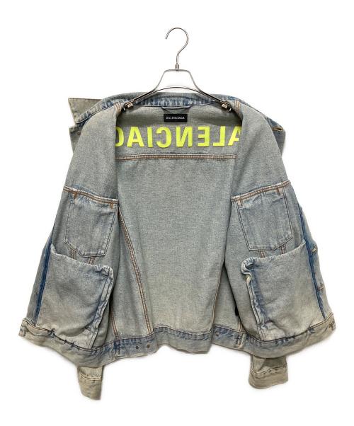 BALENCIAGA（バレンシアガ）BALENCIAGA (バレンシアガ) バックロゴ デニムジャケット スカイブルー サイズ:46の古着・服飾アイテム