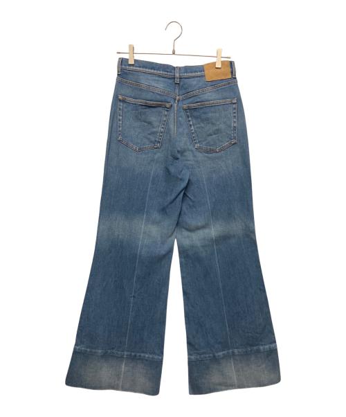 GUCCI（グッチ）GUCCI (グッチ) ウォッシュド デニムフレアパンツ ホースビット スカイブルー サイズ:28の古着・服飾アイテム