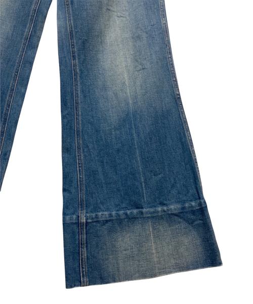 GUCCI（グッチ）GUCCI (グッチ) ウォッシュド デニムフレアパンツ ホースビット スカイブルー サイズ:28の古着・服飾アイテム